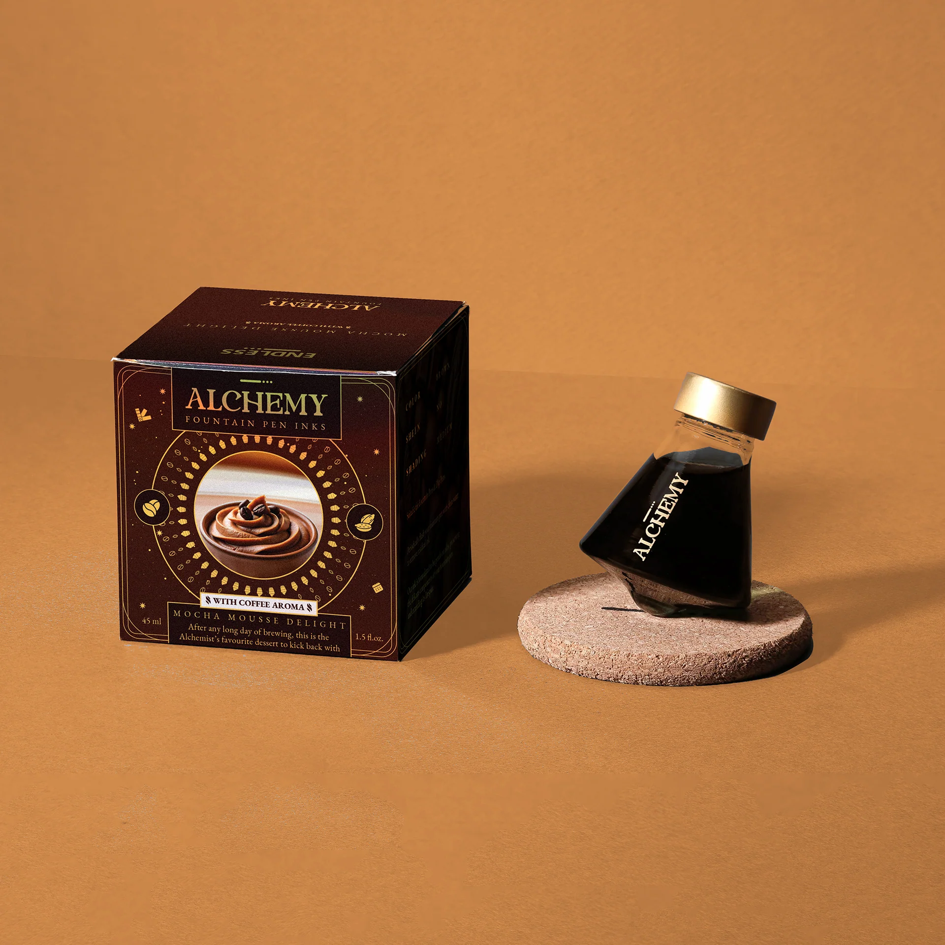Endless Alchemy Fountain Pen Inks -  Mocha Mousse Delight - Aromatic - 45 ML