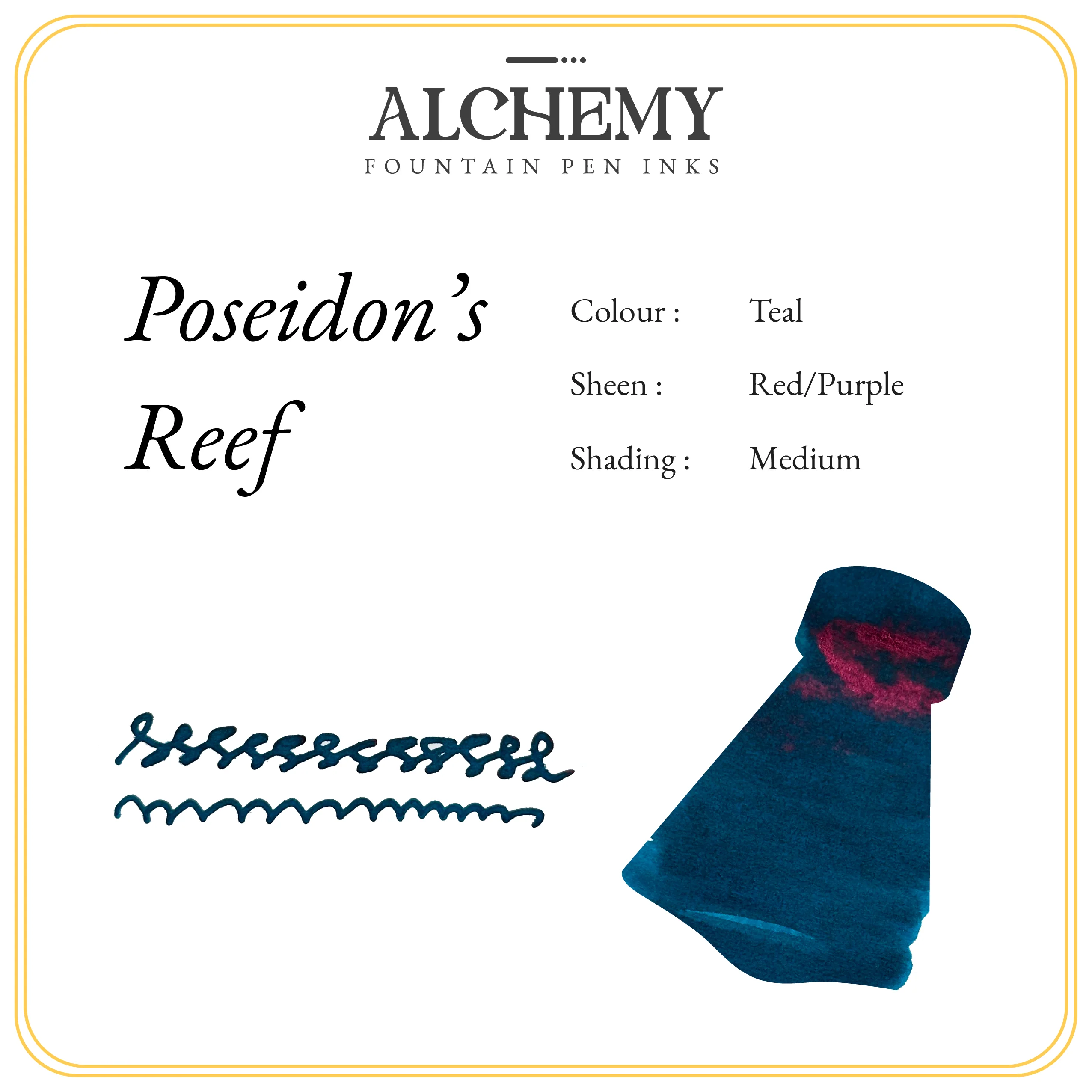 Endless Alchemy Fountain Pen Inks - Poseidon's Reef - 45 ML - Image 2