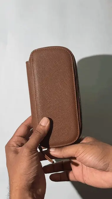 Endless Companion Leather Adjustable Pen Pouch - 3 Pens - Black - Image 5