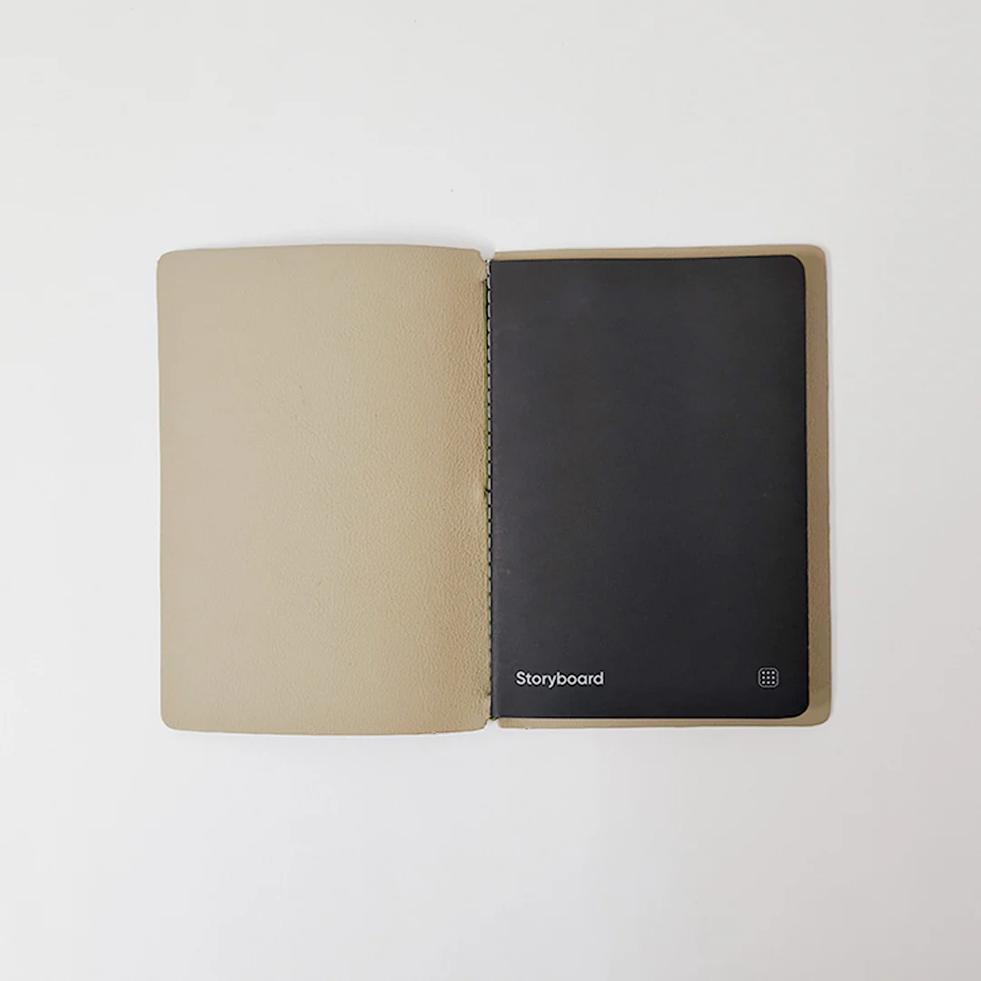 Explorer - Refillable Cactus Leather Journal Regalia Paper - Beige - Image 3