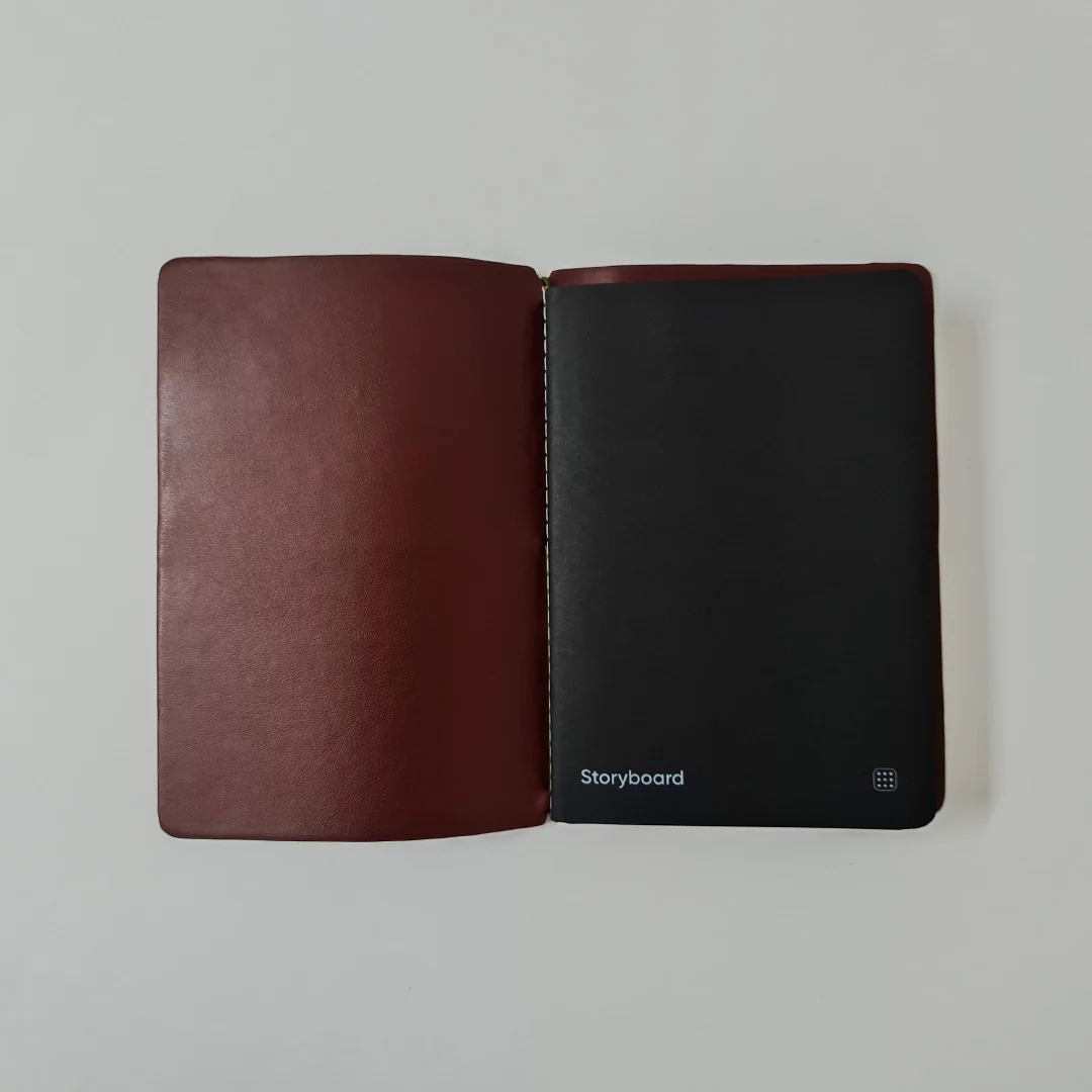 Explorer - Refillable Cactus Leather Journal Regalia Paper - Maroon - Image 3