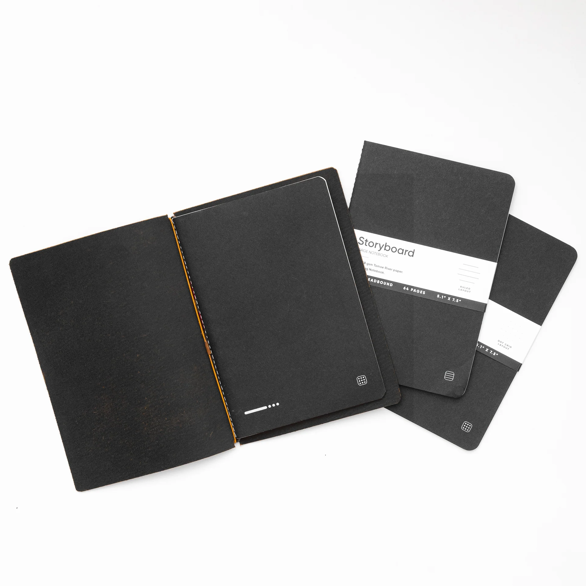 Explorer - Refillable Leather Journal Regalia Paper - Black - Image 5