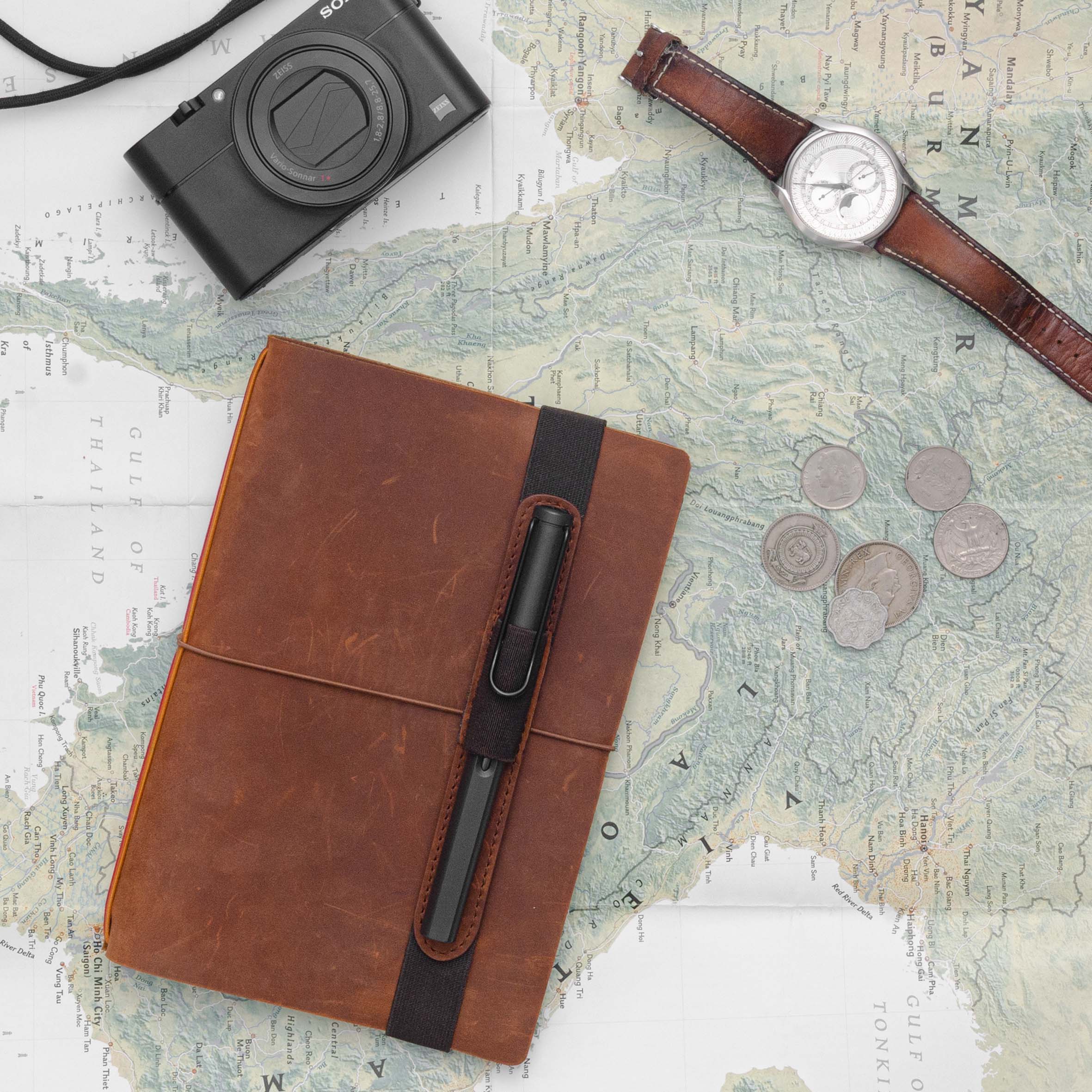 Explorer - Refillable Leather Journal Regalia Paper - Brown - Image 9