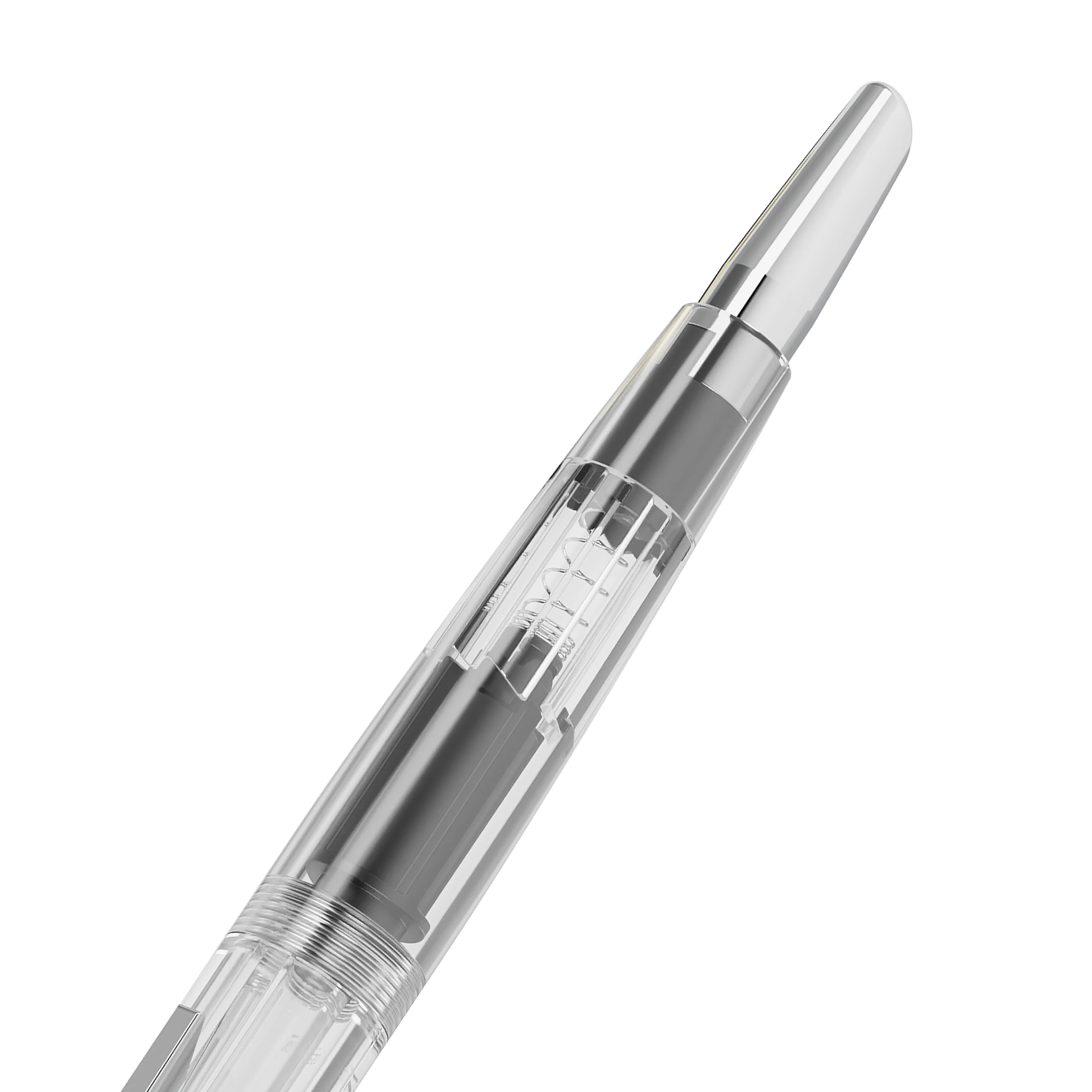 Endless Phantom Retractable Fountain Pen - Clear Chrome - Image 3